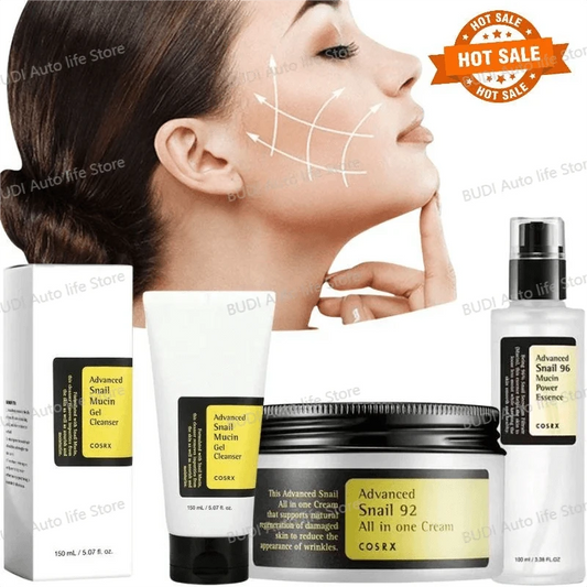 Advanced Snail 96 Mucin Power Essence/Cleanser/Cream Moisturizing Smoothing Nourishing Korean Cosmetics Facial Skin Care Product - M & M Global