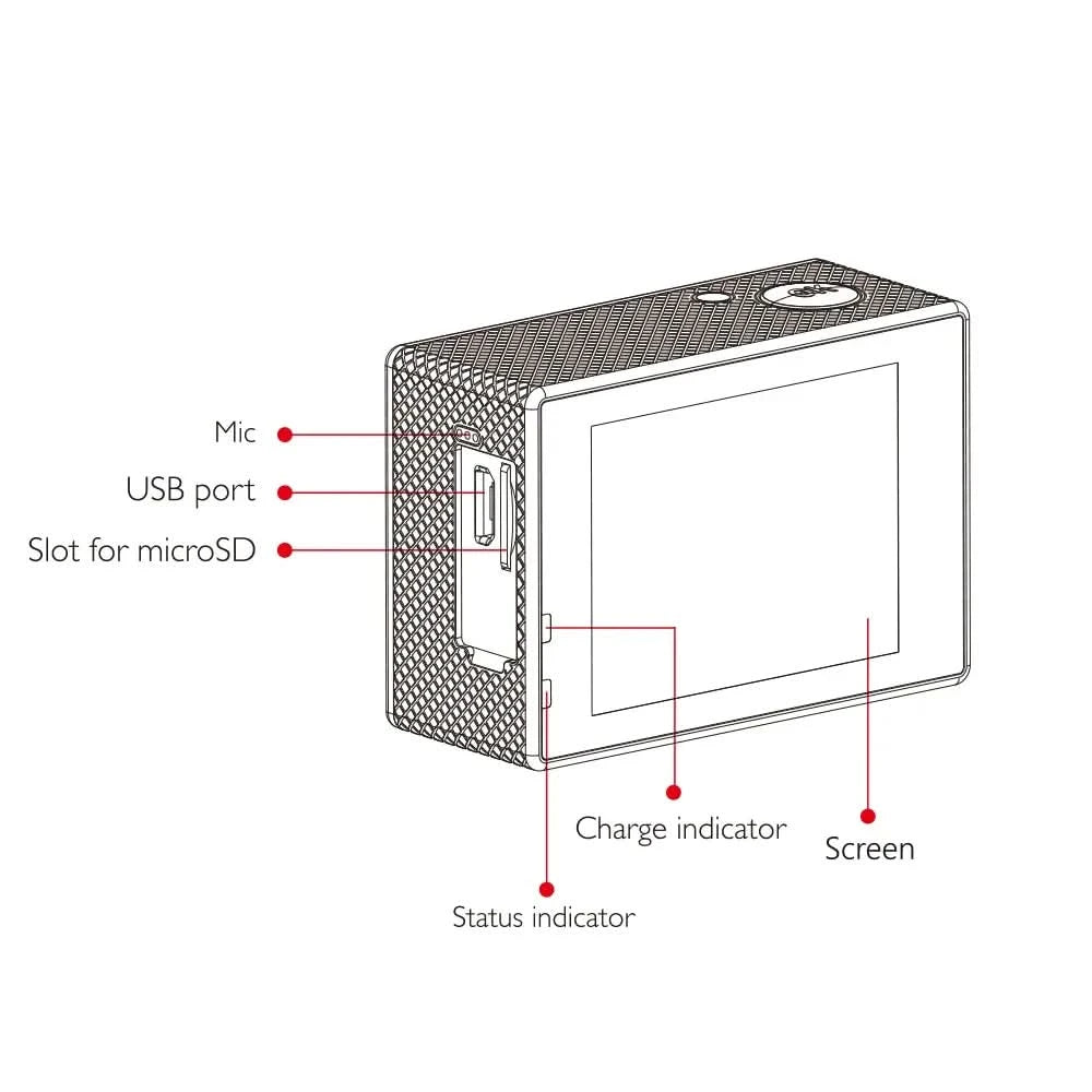 SJCAM SJ4000 Air Action Camera with 4K Video 30M Waterproof 2.4G WiFi Sports Camera Action Cam Sports Camera bicycle motorcycles - M & M Global