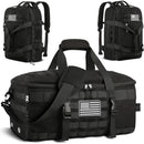 Large Tactical Duffle Bag 3 in 1 Gym Bag with Shoe Compartment Waterproof Multifunctional Travel Backpack with Wet Pocket and - M & M Global