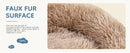JHK Calming Dog Bed for Medium to Large Dogs Washable Large Pet Bed Anti-Slip Round Fluffy Plush Faux Fur Dog Bed