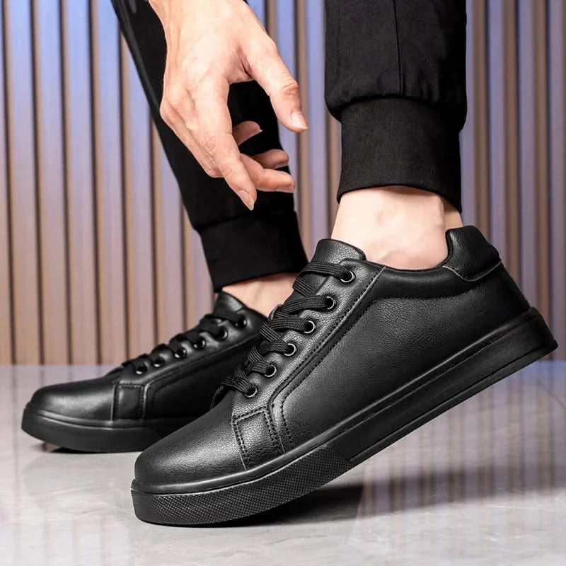 Men's Business casual Shoes Soft Moccasin Shoes Comfortable Casual Shoes for Men Autumn Solid Black White Men Sneakers - M & M Global