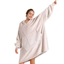 Winter women's hooded pajamas, with pockets and cuffs, suitable for casual home wear, with plush lining, a great choice