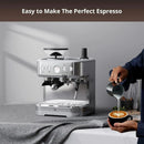 Professional Espresso Machine with Built-In Grinder and Milk Frother, 15 Bar Cappuccino and Latte Maker, Gift for Coffee Enthusi - M & M Global