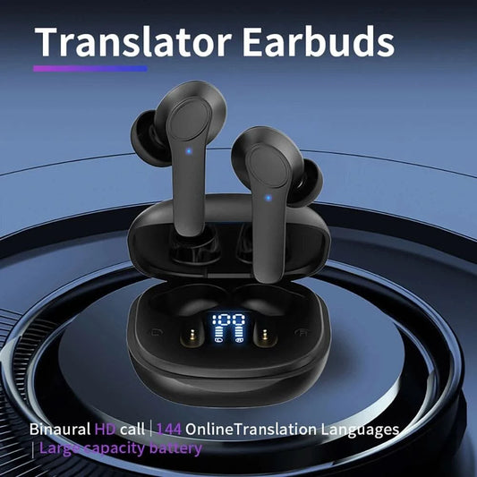 B11 Translator Earbuds 144 Languages Real Time Translator Earphones Smart Voice Translator Earbuds ENC Noise Canceling Wireless - M & M Global
