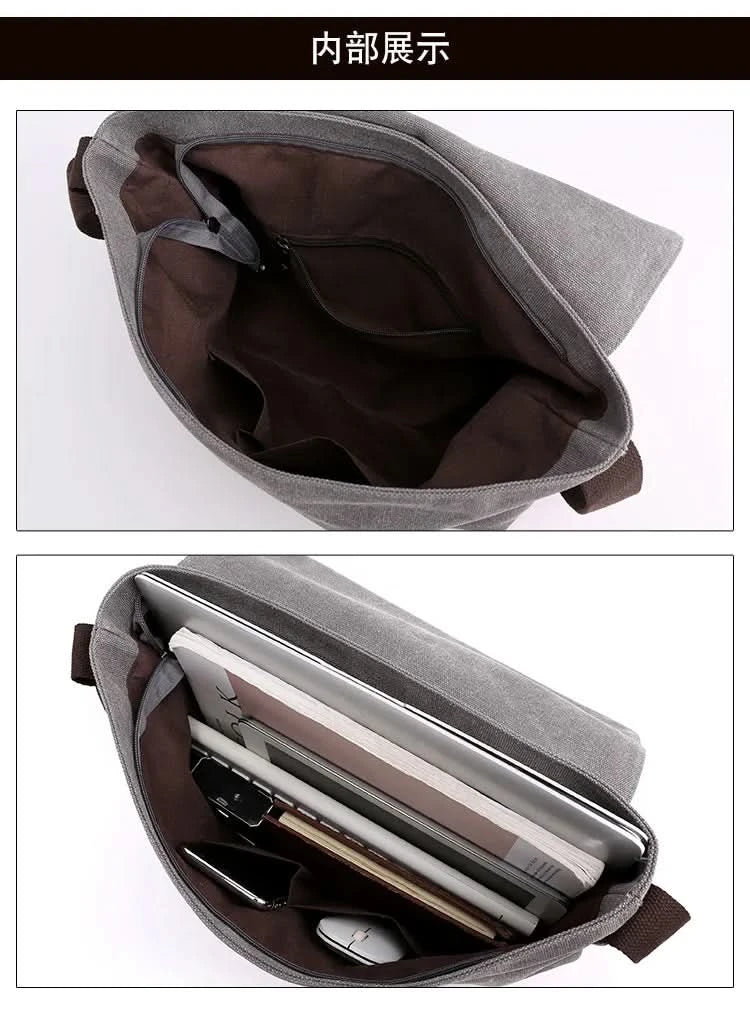 Men's multi-functional shoulder bag, leisure large capacity business travel bag, fashionable storage sling bag - M & M Global