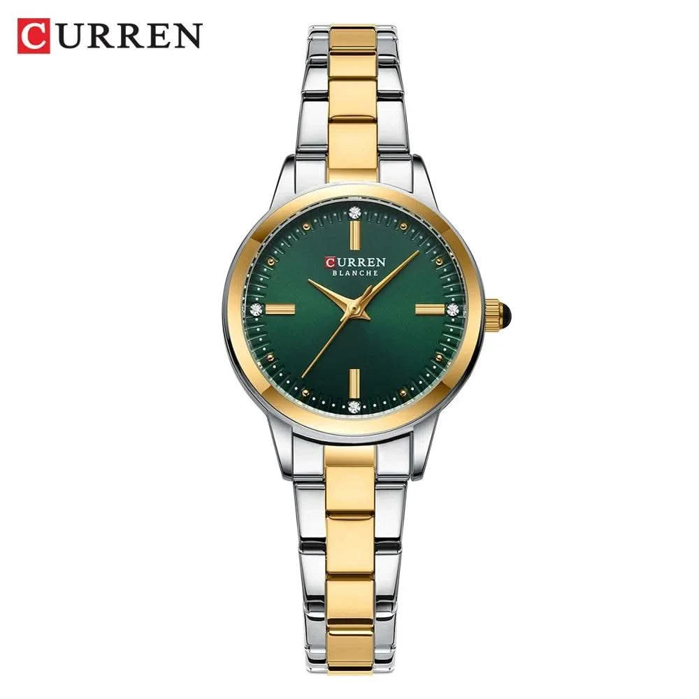 CURREN-Women's Simple Dial Wristwatch, Elegant and Charming Bracelet Quart Watches for Lady, Fashion Brand - M & M Global