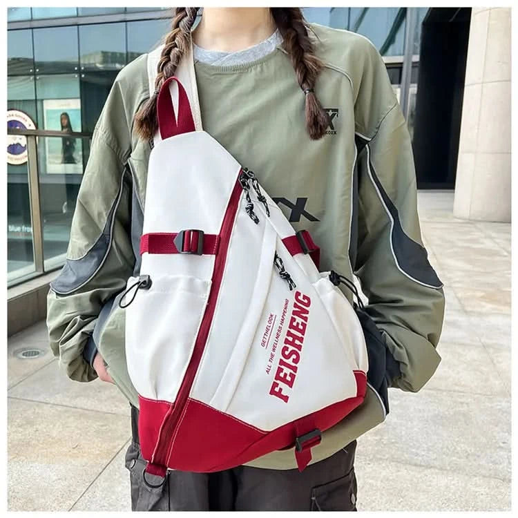 Techwear Style Outdoor Motorcycle Sport Single Shoulder Backpack Unisex Hip Hop Multifunction Chest Bag Tactical Crossbody Bag - M & M Global