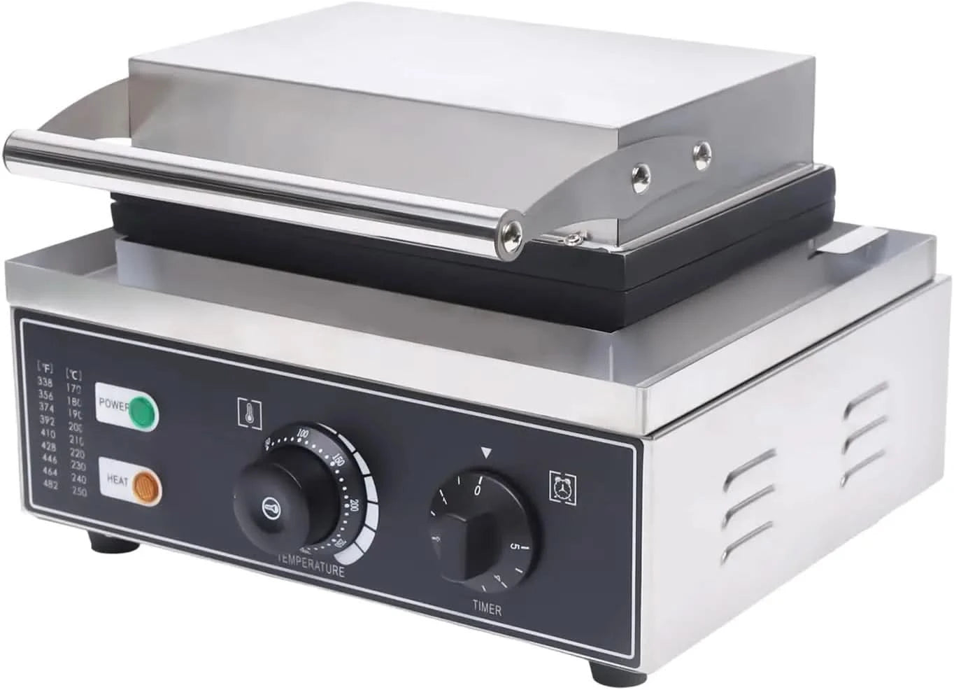 Commercial Donut Pancakes Maker Machine Non Stick Surface Double Sided Heating Two Knobs Versatility Control Temperature Time In - M & M Global