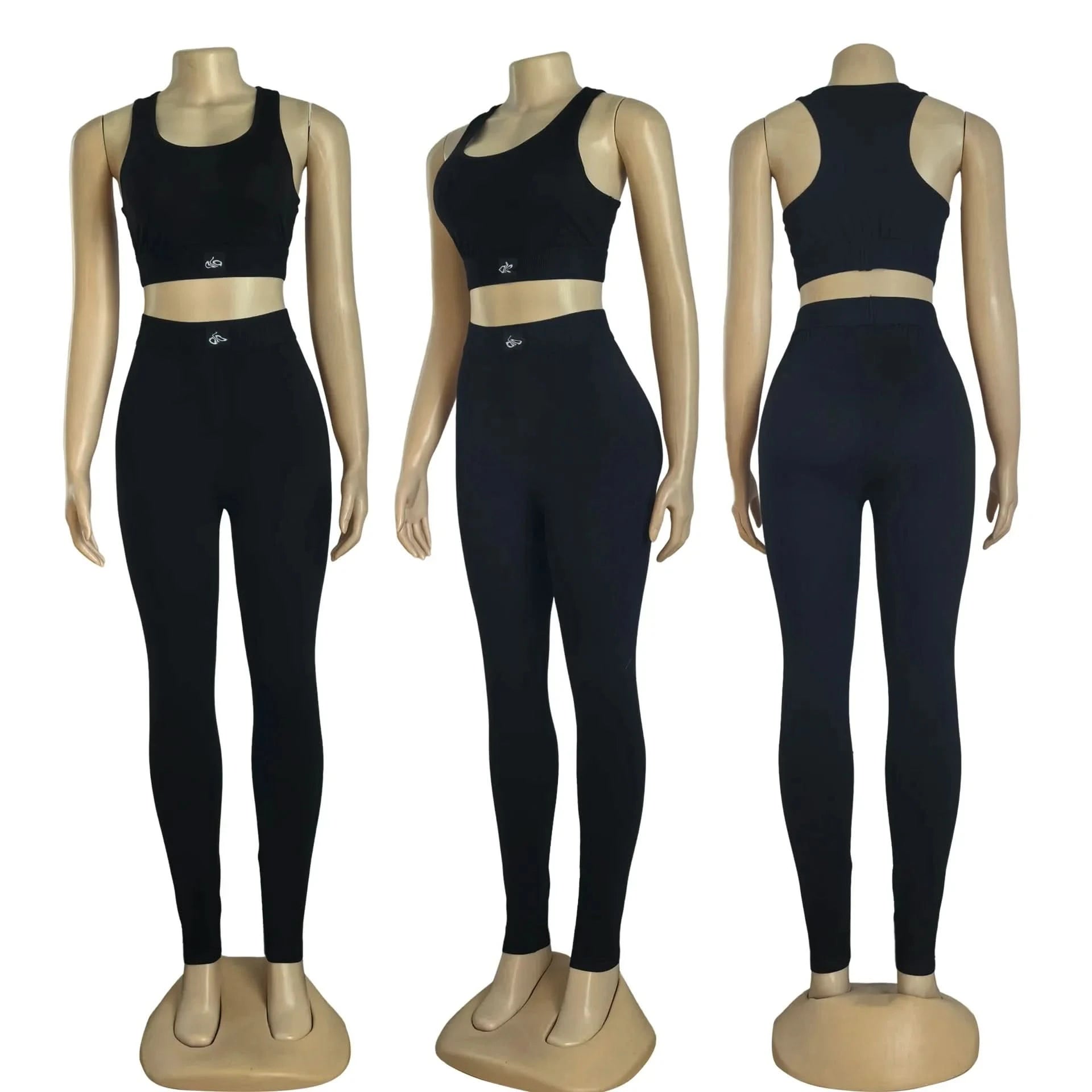 Fashionable Yoga Fitness Women's Sportswear Set Summer New Style J5109 Cross-Border Women's Clothing Sportswear Set - M & M Global