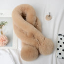 1pc Plush Cross Scarf Faux Rabbit Fur Thickened Plush Ball Thermal Scarf Thick Winter Women Neck Warmer Collar Neckerchief
