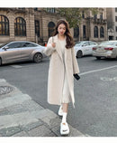 Plus Size Trendy Korean Style Woolen Coat Women's Loose Midi Student Style Jacket Autumn Winter New Arrival Small Size Outerwear