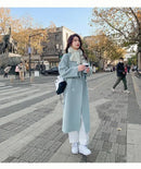 Plus Size Trendy Korean Style Woolen Coat Women's Loose Midi Student Style Jacket Autumn Winter New Arrival Small Size Outerwear