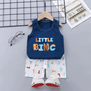 Summer Cute Cartoon 2PCS Kids Baby Boys Girls Cartoon Vest Top Shorts Pants Set Clothes Children Pajamas Girls Clothing Sets - M & M Global