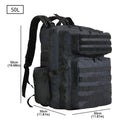 SYZM 35L/50L Tactical Backpack Hiking Rucksack MOLLE Backpack for Men Women Outdoor Fishing Camping Bag with Bottle Holder - M & M Global