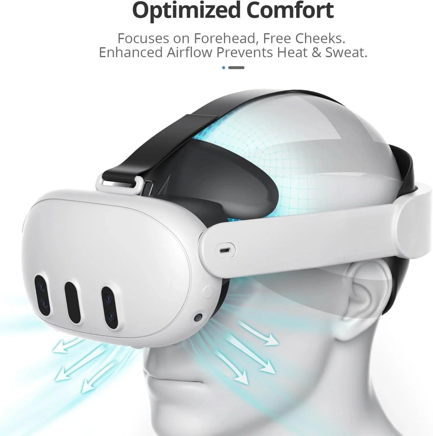 Mixed Reality Facial Interface for Meta Quest 3 Pro Style Facial Interface Open XR Gasket Replacement (Headstrap not Included) - M & M Global