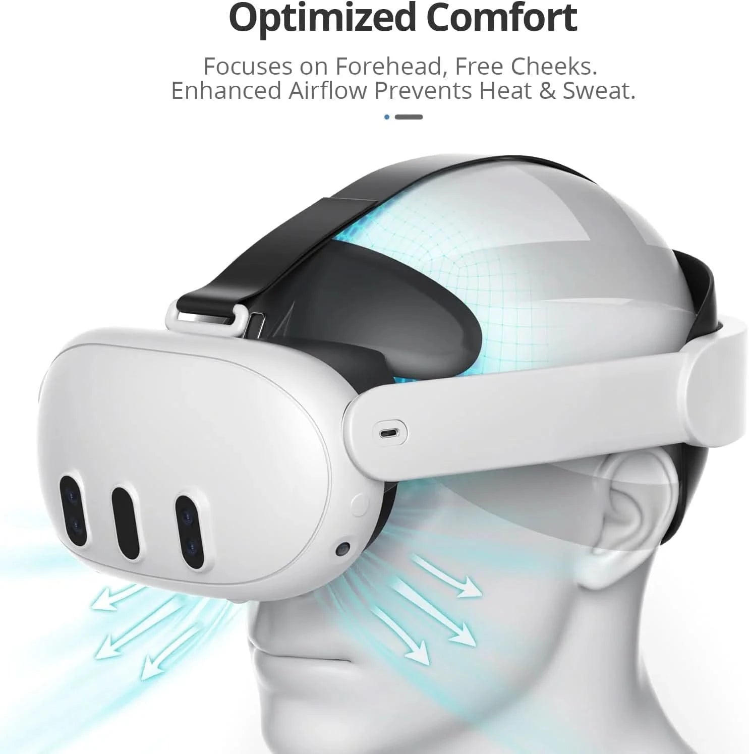Mixed Reality Facial Interface for Meta Quest 3 Pro Style Facial Interface Open XR Gasket Replacement (Headstrap not Included) - M & M Global