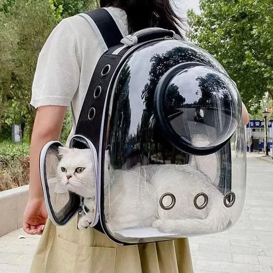 Pet Cat Carrying Bag Space Pet Backpacks Breathable Portable Transparent Backpack Puppy Dog Transport Carrier Space Capsule Bags - M & M Global