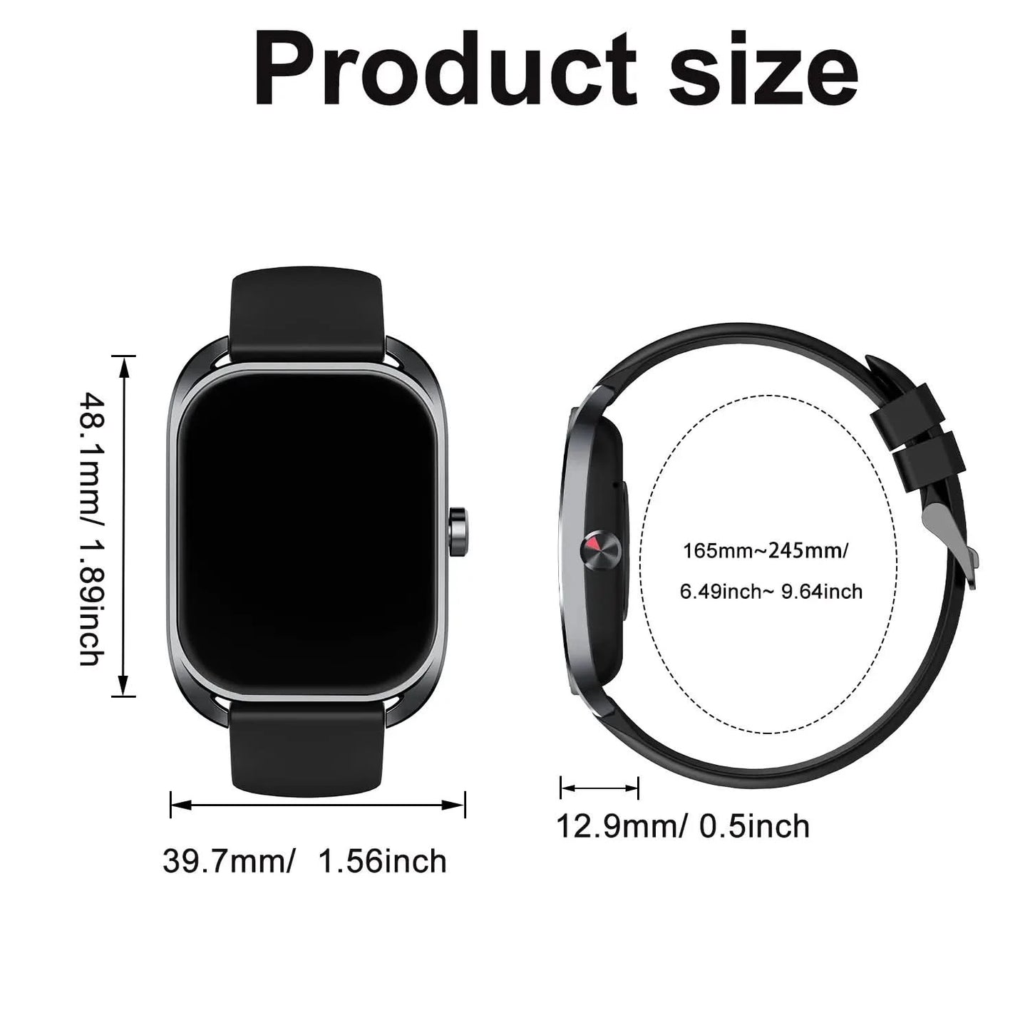 Smart watch, can answer and make calls, has message reminders, compatible with Android and iPhone