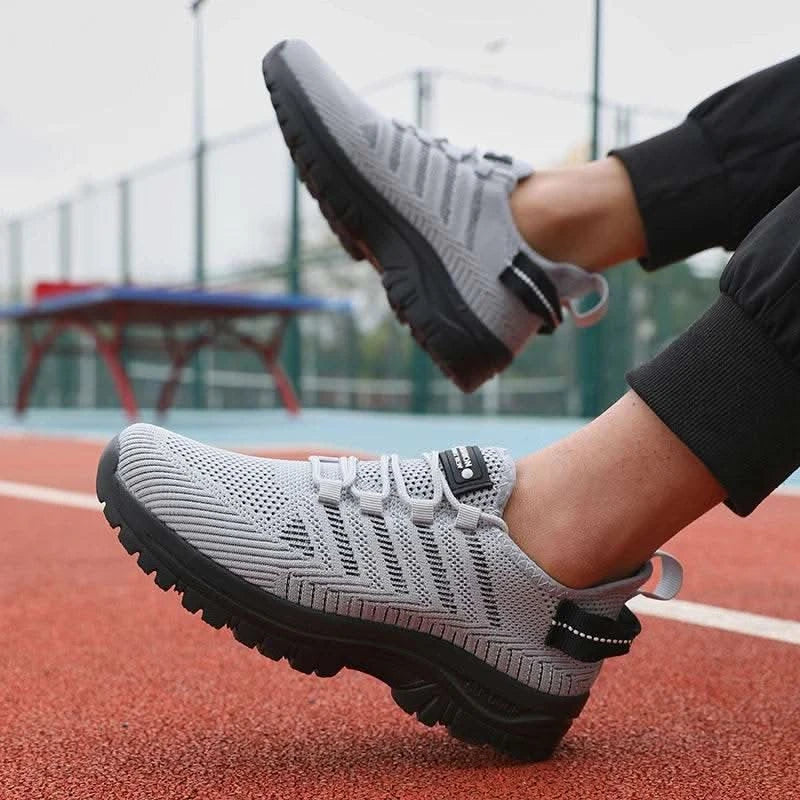 2025 Men's Running Shoes Knitted Mesh Breathable Fashion Casual Sports Shoes Comfortable Fitness Lightweight Men's Casual Shoes - M & M Global
