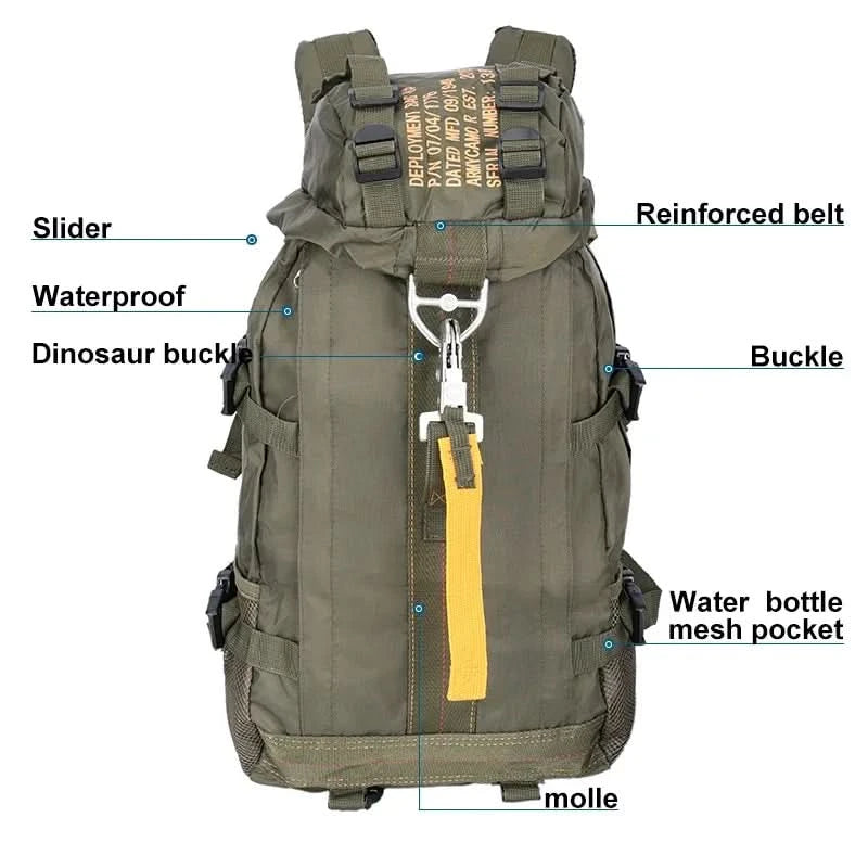 Military Tactical Backpack Army Rucksack Camping Hiking Climbing Gear Bushcraft Travel Bags Durable Sports Backpacks - M & M Global