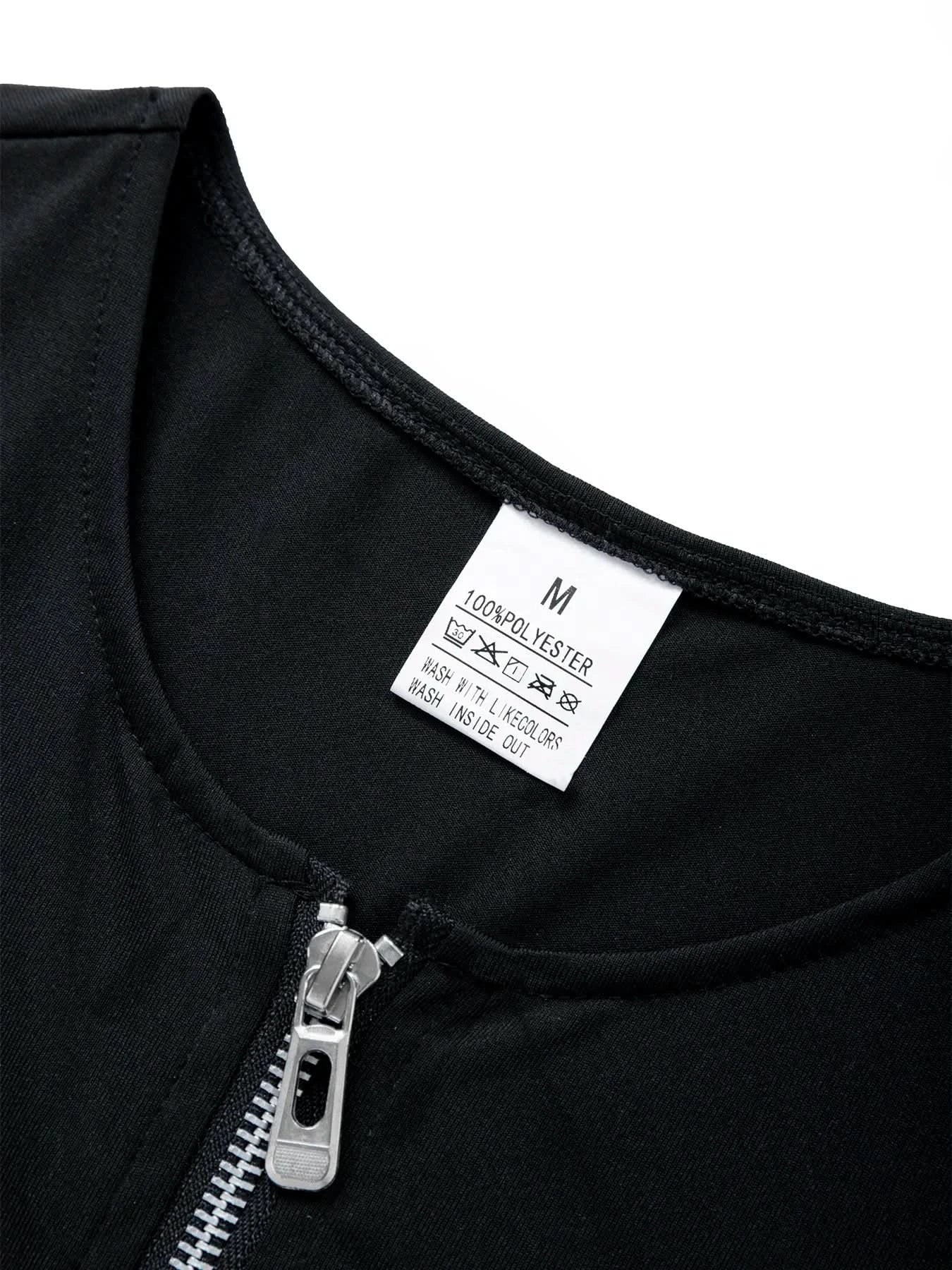 Summer Men's Short Sleeve Solid Color Zipper Collar Shirt Casual Sports T-Shirt Streetwear Daily Outdoor Activities Men's Top - M & M Global