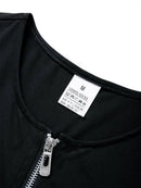 Summer Men's Short Sleeve Solid Color Zipper Collar Shirt Casual Sports T-Shirt Streetwear Daily Outdoor Activities Men's Top - M & M Global