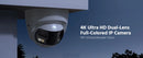 ANNKE 8MP Security Camera 180°Panoramic Dual Lens outdoor poe camera 4k AI Human Detect Two Way Audio Weatherproof 8MP IP Camera