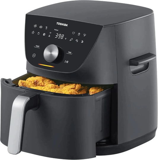 7.7QT Air Fryer, Family-Size for Quick and Easy Meals, 12 Preset Menus and Menu-IQ Function, 1°F Precision, 90% less fat, Double - M & M Global