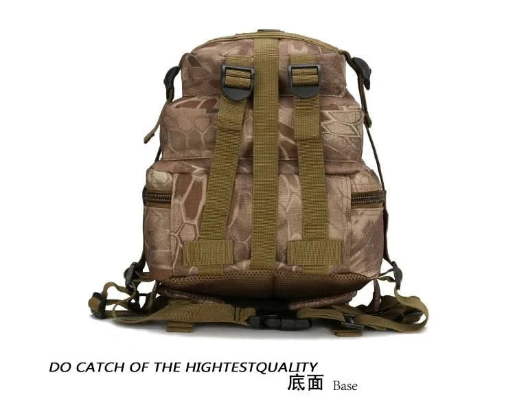Men's Classic Tactical Backpack Travel Sports Camouflage Bag Outdoor Climbing Hunting Backpack Fishing Hiking Nylon 3P Pack Bag - M & M Global