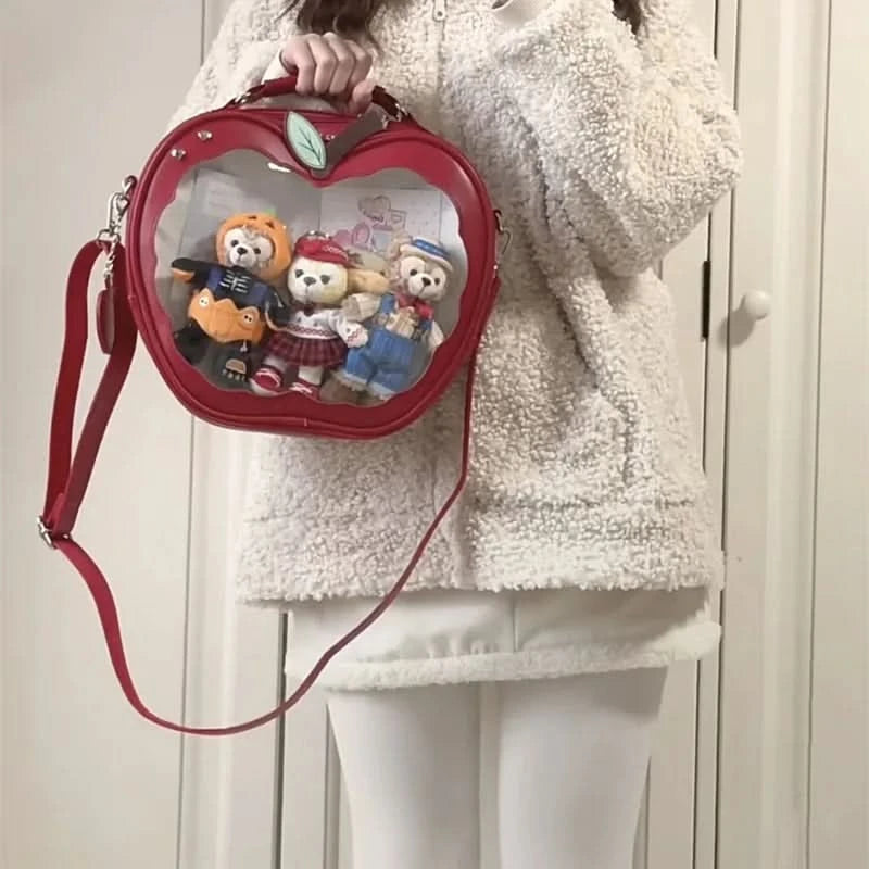 New Girl Harajuku Niche Design Apple Crossbody Bag Handbag Sweet Style Cute Ulzzang Ita Bag Y2K Backpack Preppy Style ItaBag - M & M Global