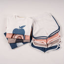 Summer 2pcs Children Clothes Sets Korea Moon Print Outfits Muslin Patchwork Casual Suits Kids Shorts T-shirt Boys Girls Outfits - M & M Global