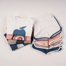 Summer 2pcs Children Clothes Sets Korea Moon Print Outfits Muslin Patchwork Casual Suits Kids Shorts T-shirt Boys Girls Outfits - M & M Global