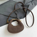 Mini Semicircle Saddle Crossbody Bag For Women Luxury Lemon Color Handbag Half Moon Bag Fashion Chain Lady Cross Body Bag - M & M Global