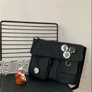 2025 Young Unisex Canvas Messenger Bag Postman Student Shoulder Bag Phone Bookbag Handbags Japanese style Daily Crossbody Bag - M & M Global