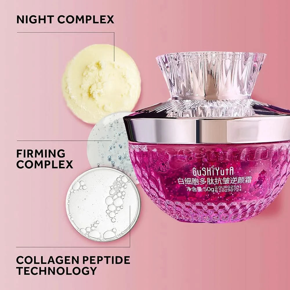 Multi Action Face & Neck Skin Tightening White Blood Cell Peptide Anti Aging Face Cream Skin Firming Night Cream Wrinkle Repair - M & M Global