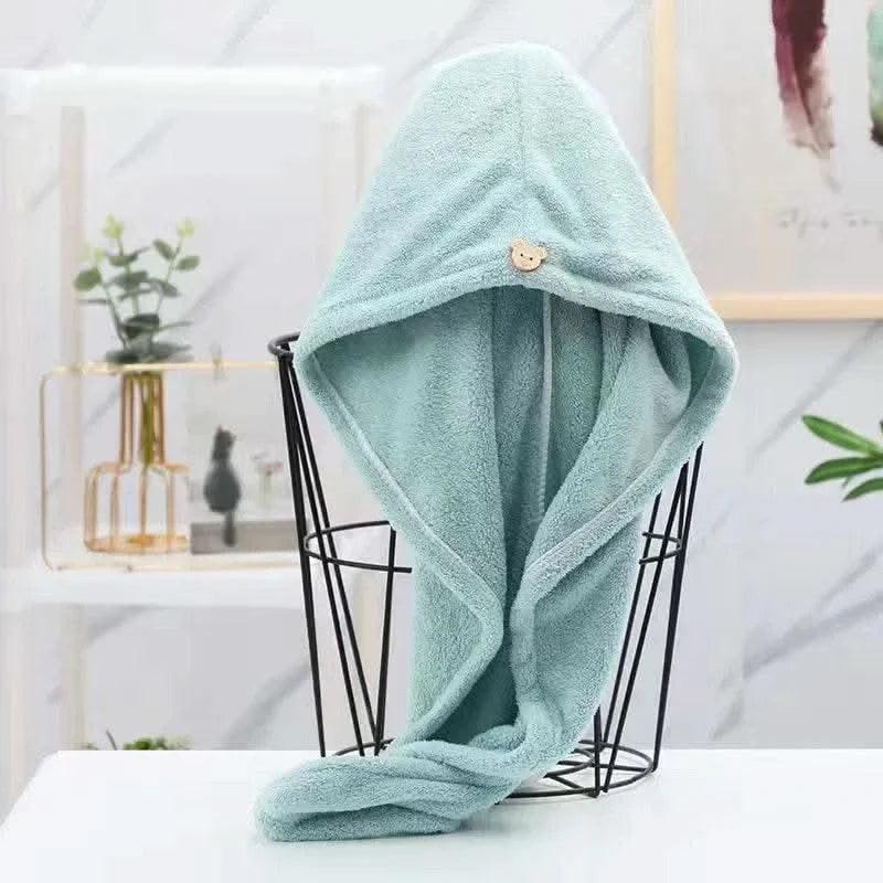 Dry Hair Cap Sports Towel Fiber Super Fine Adult Bath Towel Towels Bathroom Soft Turban for Hair Drying Miss Serviettes Face Wet - M & M Global