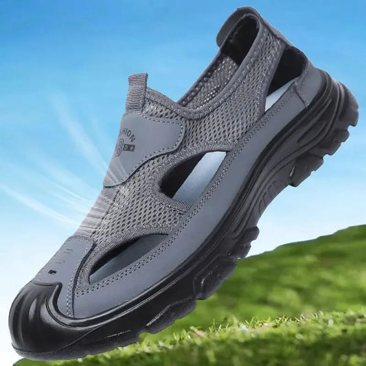 Summer New Men's Baotou Casual Net Surface Breathable Beach Shoes Lightweight Non-slip Sandals for Men sandal casual sneakers - M & M Global