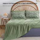 7 Pcs solid color tufted quilt set, microfiber soft and lightweight, durable and easy to wash bedding set , for all seasons