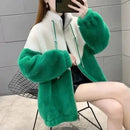 Thickened Hooded Cotton Jacket Women's Warmth Winter Coat Fleece Lined Mommy Style Outerwear Chinese Brand AE Stock