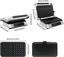 Sandwich Maker,1600W Touch-sensitive 2 In 1 Steak Making Machine, Adjustable Sandwich Making Machine with LED Display Screen for - M & M Global