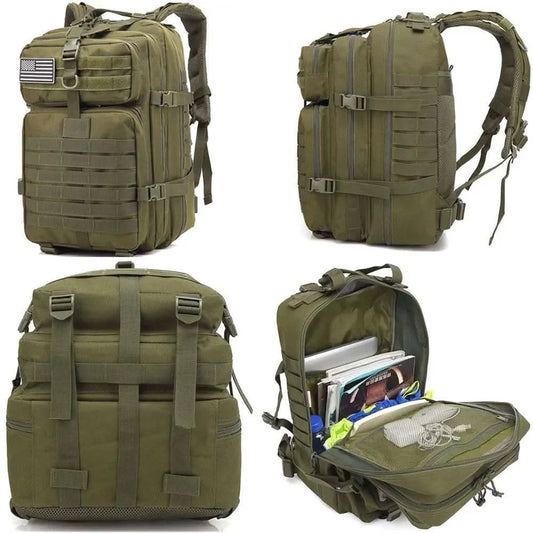 45L Man Tactical Backpacks HkingTraveling Bags Survival Outdoor 3P Assault Pack EDC Molle Pack For Trekking Hunting Bag - M & M Global
