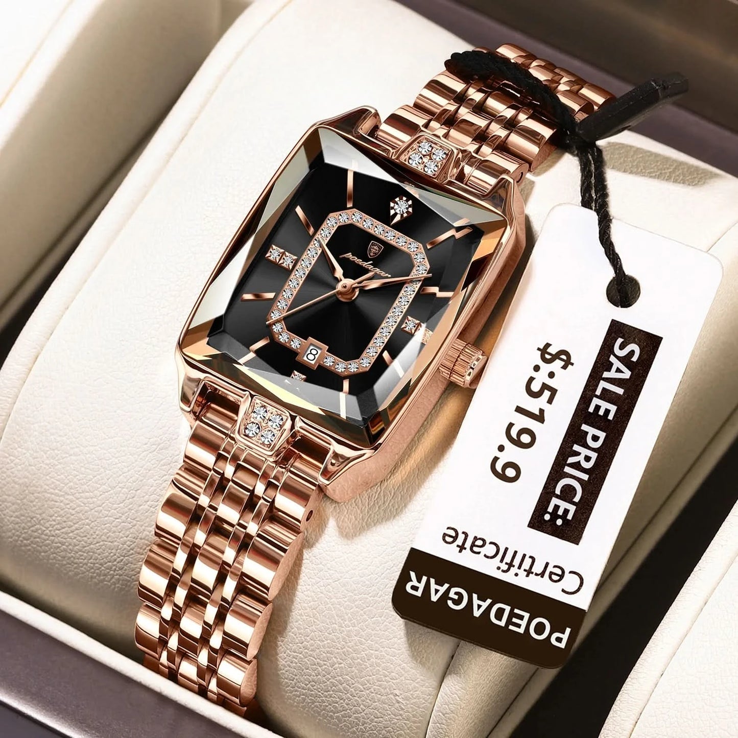 POEDAGAR Luxury Watch For Woman Waterproof Calendar High Quality Ladies Watch Stainless Steel Quartz Women's Watches Elegant+Box - M & M Global