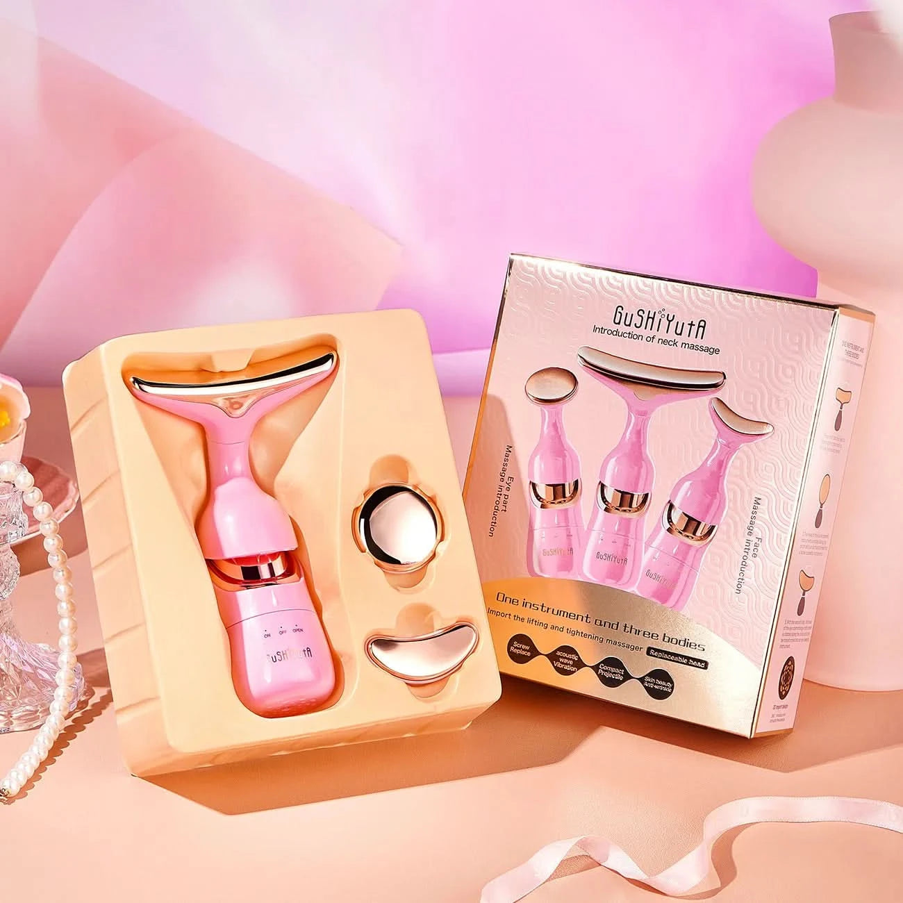 Home Electric Facial Beauty Device, Slimming and Skin Rejuvenation, Lifting and Firming Face and Eye Massager, Beauty Tool. - M & M Global