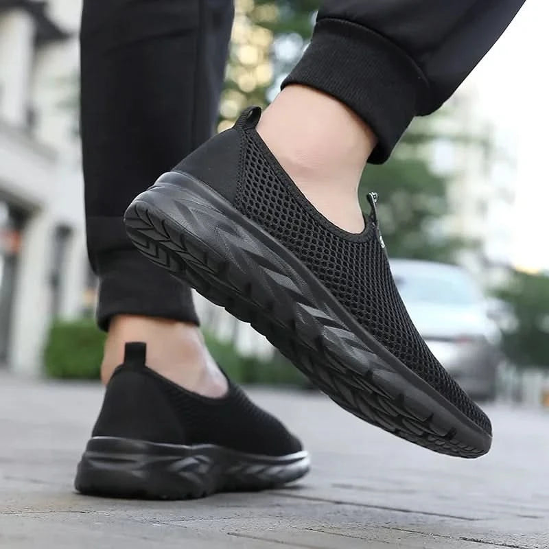 YRZL Mesh Loafers Men Casual Shoes Summer Lightweight Outdoor Male Walking Shoes Anti-slip Comfortable Slip on Loafers for Men - M & M Global