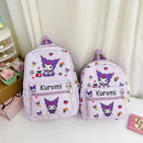 Sanrio Kuromi Hello Kitty My Melody Cinnamoroll Cartoon Backpack Cute Pompom Purin Pochacco School Bag For Adults Kids Sac A Dos - M & M Global