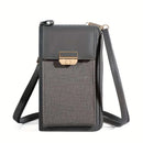 2024 New Women's Bag Mobile Phone Bag Trendy Line Simple Ladies Shoulder Bag Messenger Bag Lock Small Square Bag - M & M Global