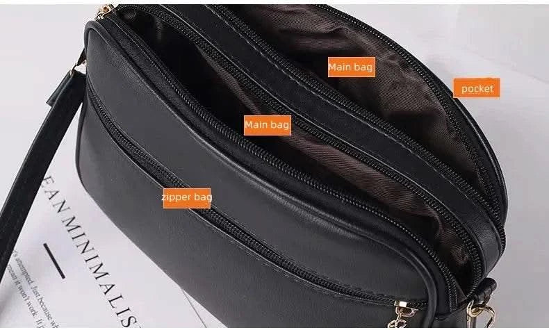 2025 Women's One Shoulder Small Square Handbag New Cross Border Foreign Trade Lingge PU Crossbody Versatile Small Messenger Bag - M & M Global