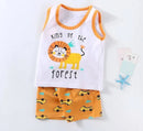 Children Sets Kids Vest Suit 2PCS Set Summer Cotton T-Shirt Girl Shorts Clothes Children Boys Girls Sleeveless Suit Wear Cloth - M & M Global