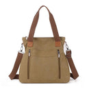 Cross-border large-capacity canvas women's bag, casual cross-body bag, Korean-style fashionable tote bag, simple handbag, new st - M & M Global
