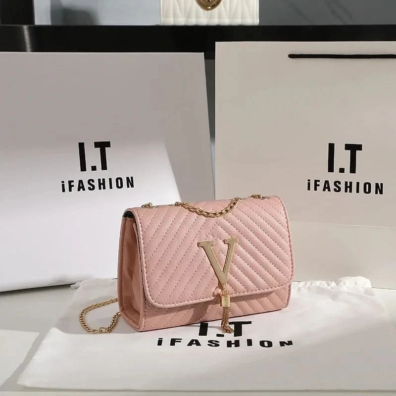 Embroidery Women Crossbody Bag Thread Luxury Handbag Shoulder Bags Brand Sequined Tassel Clutch Small Bag and Purse Party - M & M Global